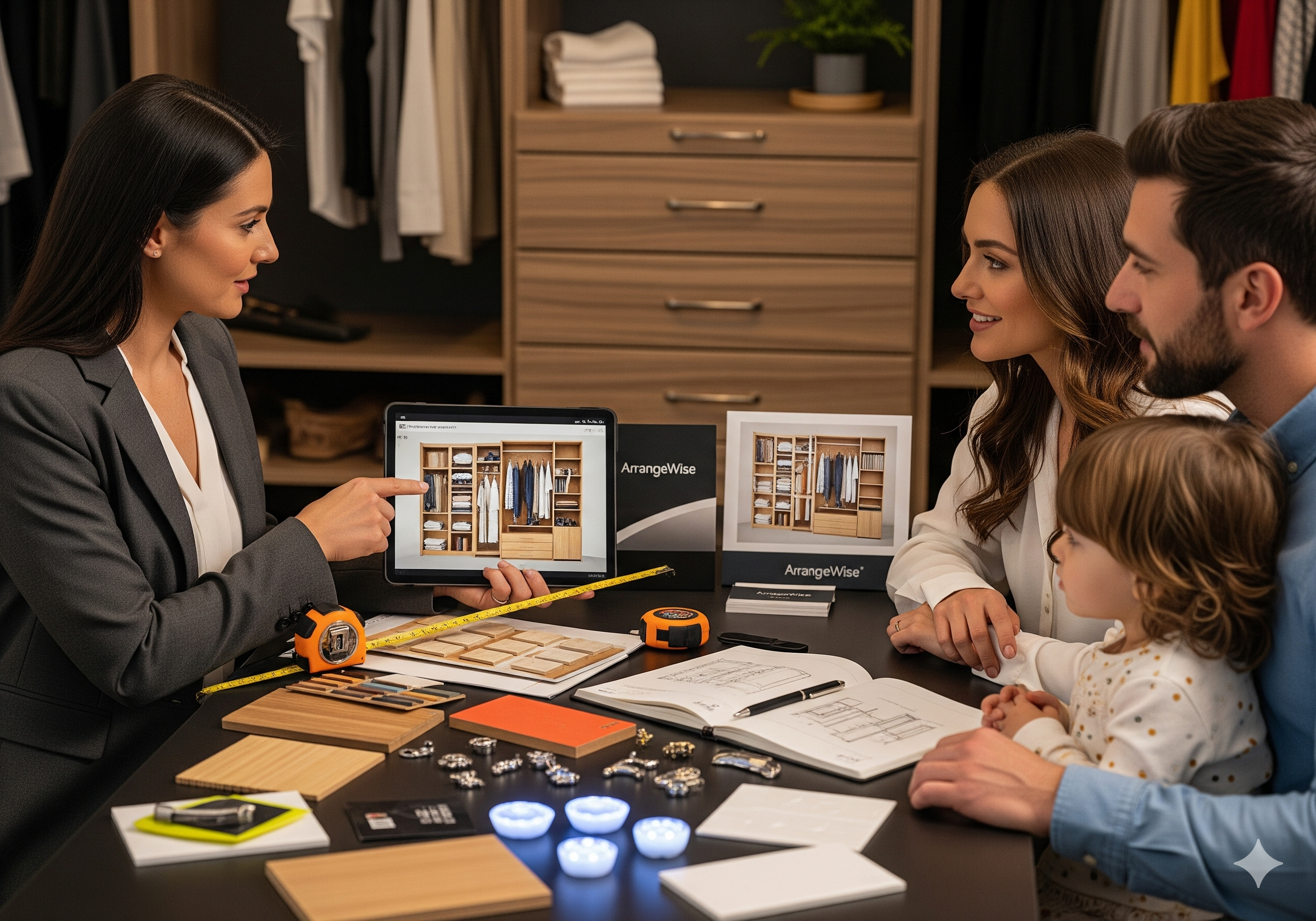 ArrangeWise professional design consultation for custom closet solutions in Bradford Ontario home