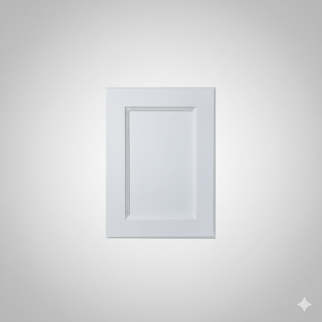 Double Shaker White Cabinet Door Sample